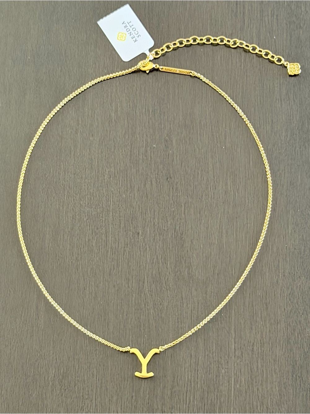 Kendra Scott Gold Plated Yellow Rose Yellowstone Dutton Short Pendant Necklace
